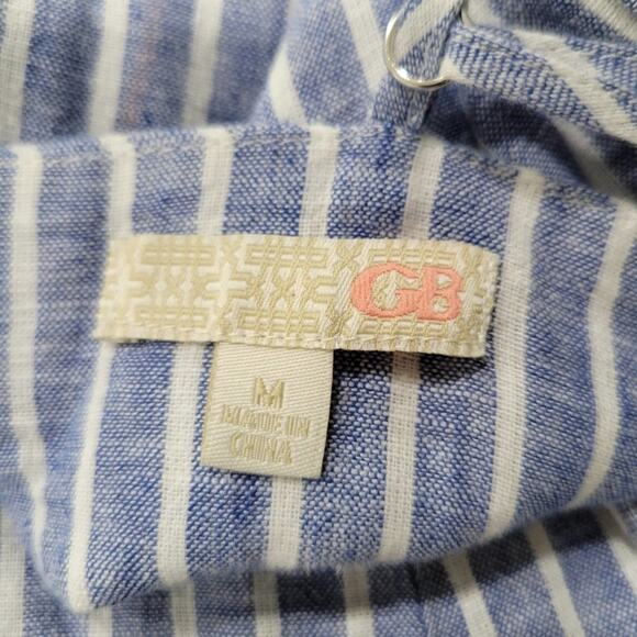 Gianni Bini Blue and White Striped Jumpsuit - Picture 7 of 10